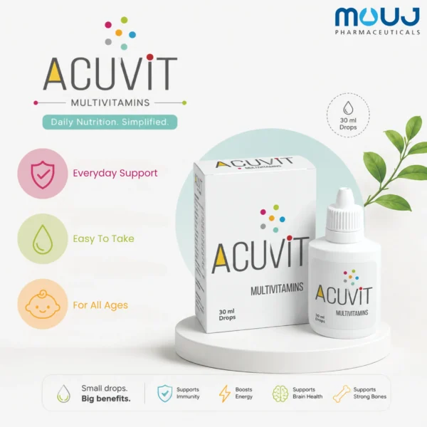 ACUVIT Multivitamin Oral Drops 30ml for Daily Nutrition and Immune Support by Mouj Pharma