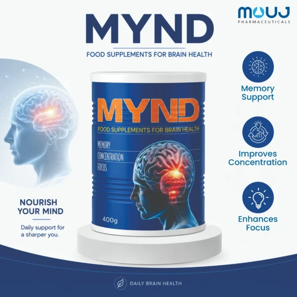 MYND brain health food supplement 400g by Mouj Pharmaceuticals