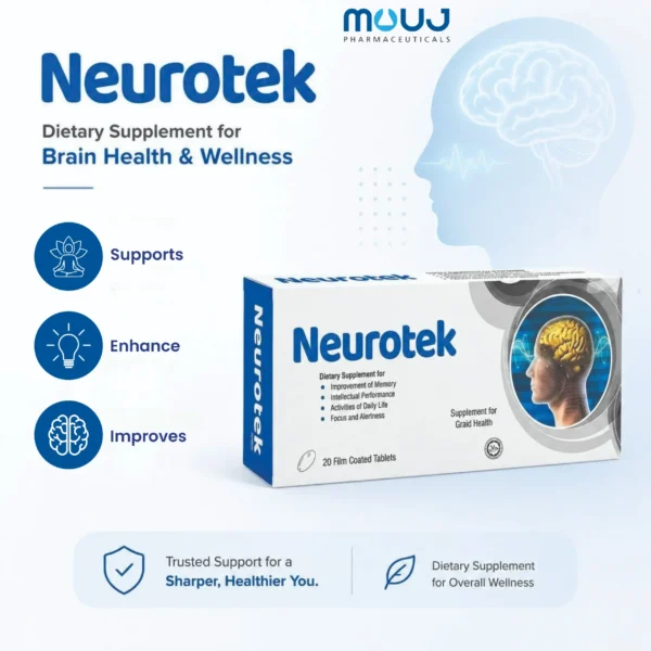 Neurotek brain health dietary supplement 20 tablets
