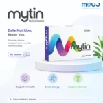 Mytin Multivitamins by Mouj Pharmaceuticals. On the right, a white rectangular product box