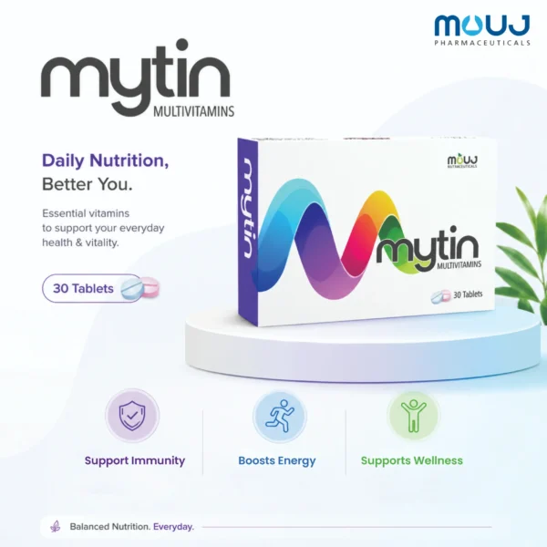 Mytin multivitamin supplement 30 tablets by MOUJ Pharmaceuticals