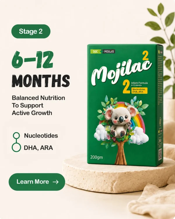 Mojilac 2 Stage 2 infant formula 200g for babies 6–12 months