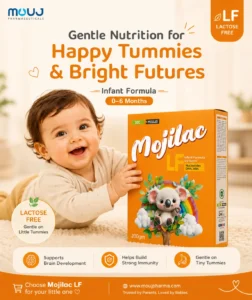Mojilac lactose free infant formula product